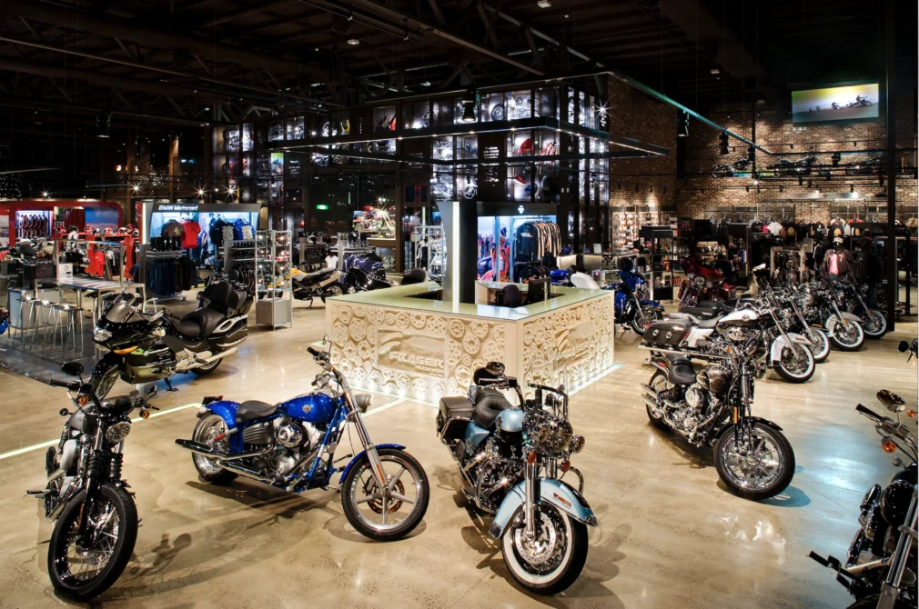 motorcycle showroom