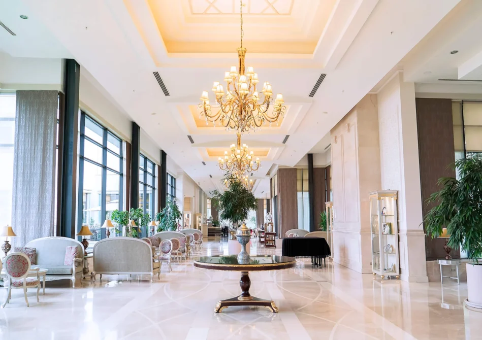 five star hotel lobby